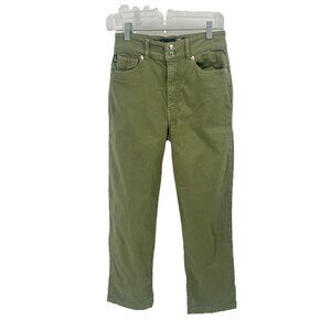 Love Moschino Green Denim Jeans Straight Leg  Ankle Sz 27